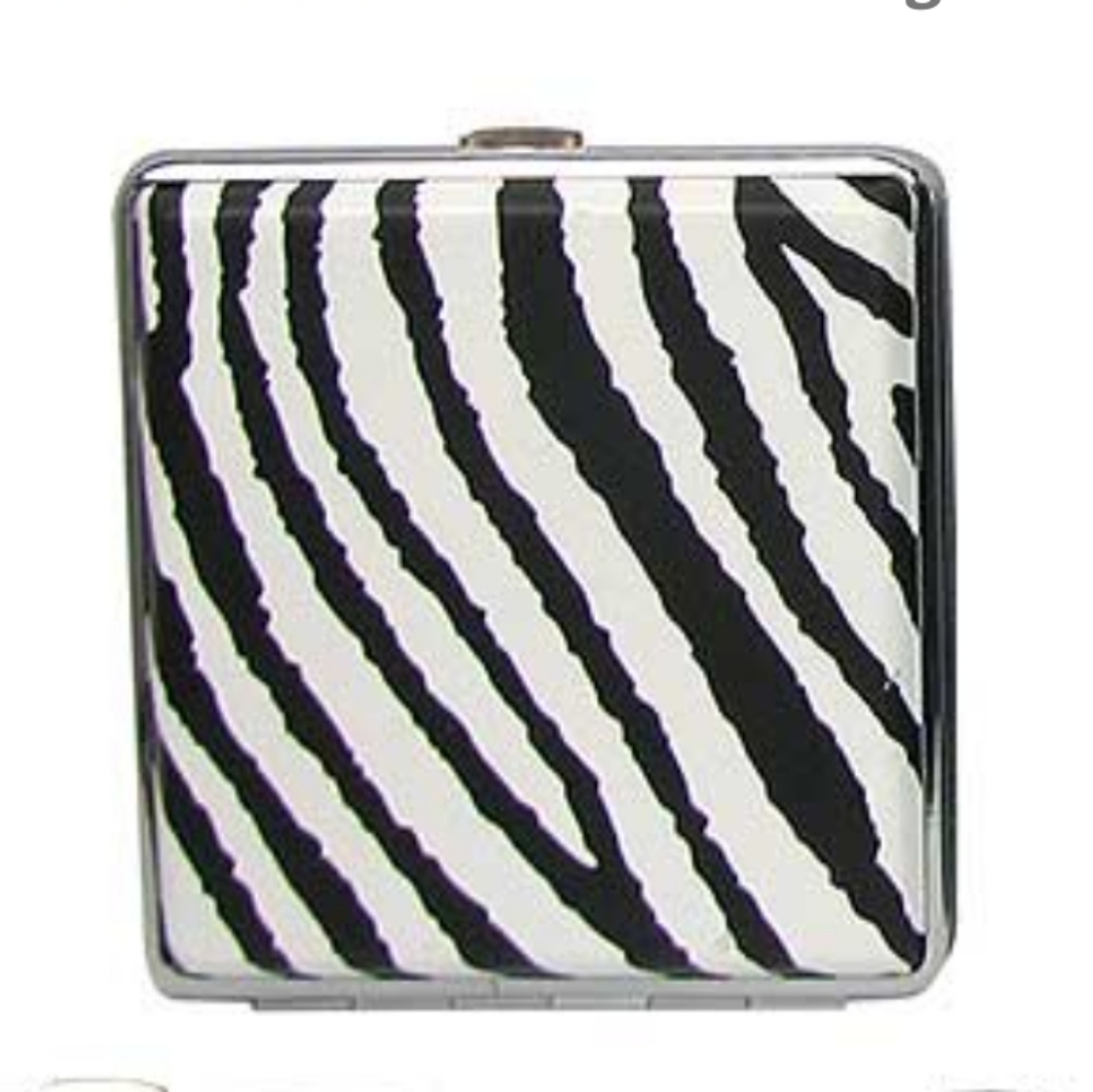 Zebra print cigarette case